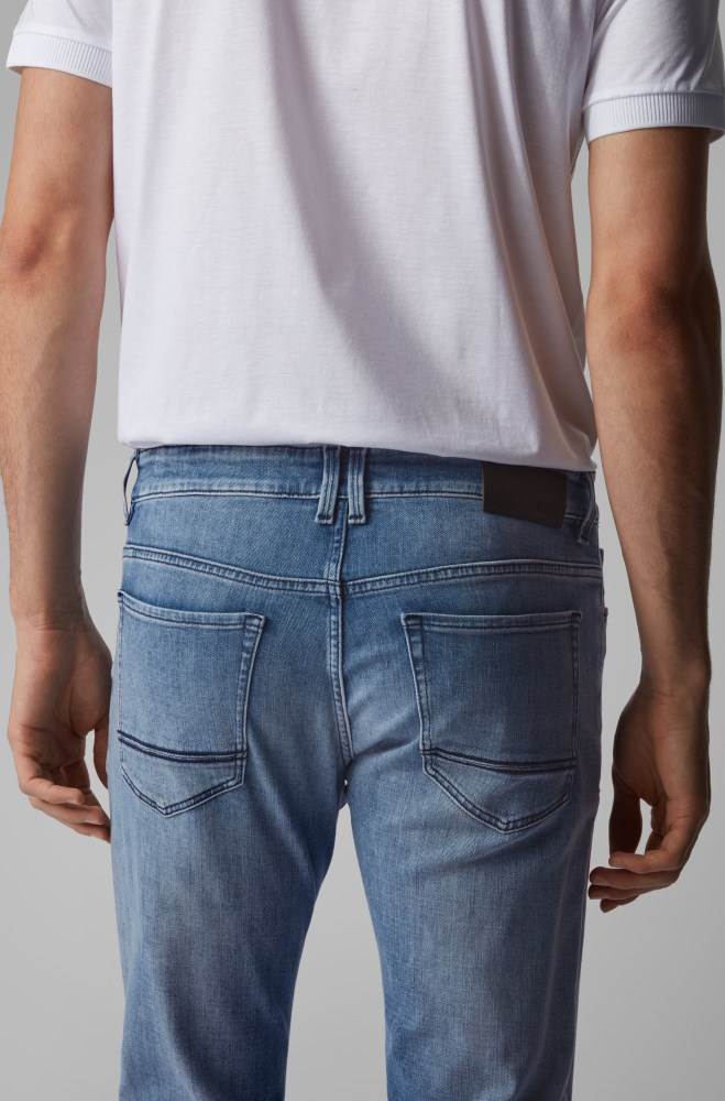 Hugo Boss Regular-fit jeans Lyse Blå | DNvIUdgr