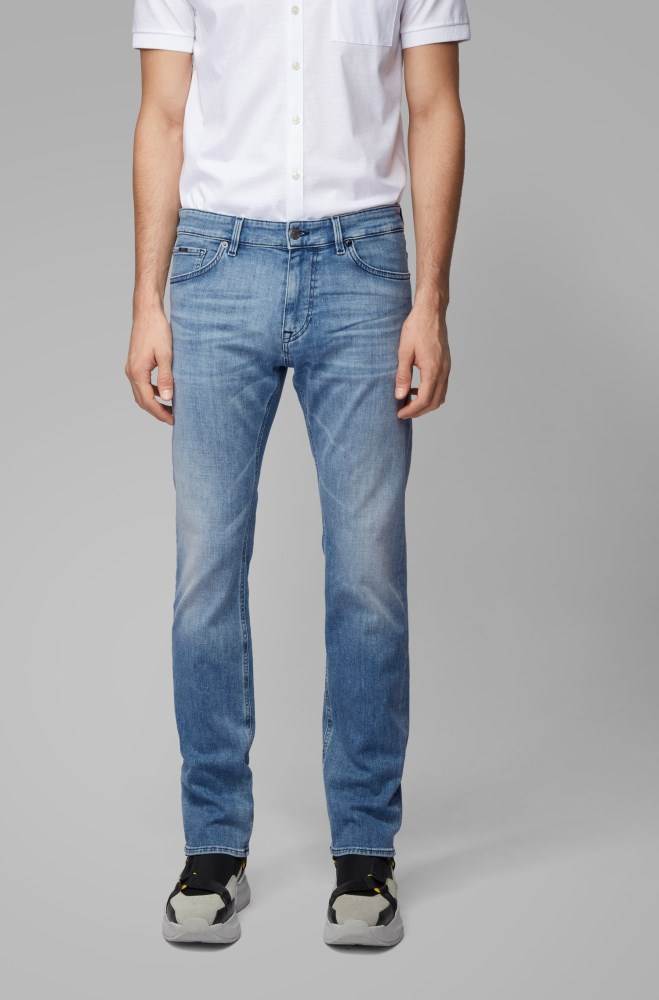 Hugo Boss Regular-fit jeans Lyse Blå | DNvIUdgr