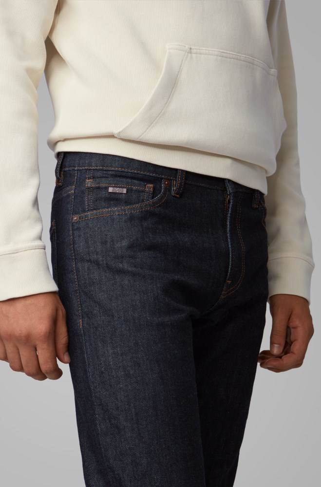 Hugo Boss Regular-fit jeans Mørke Blå | 5JbdiFa5