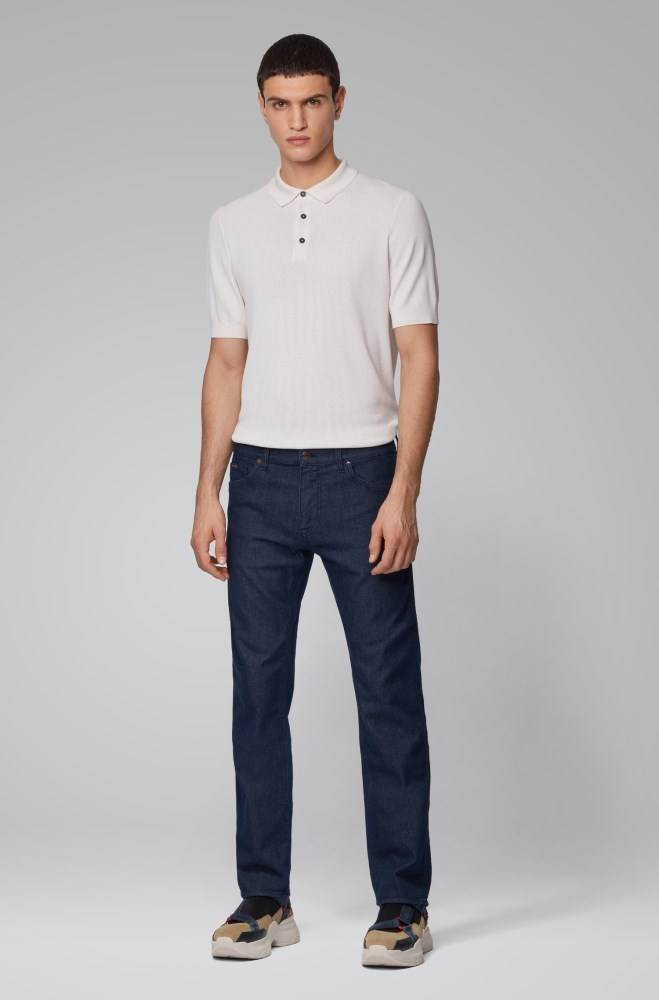 Hugo Boss Regular-fit jeans Mørke Blå | 6UdNSYP0