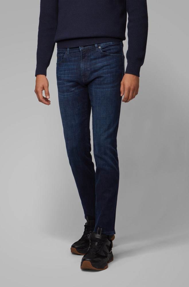 Hugo Boss Regular-fit jeans Mørke Blå | 6p8NYuu1