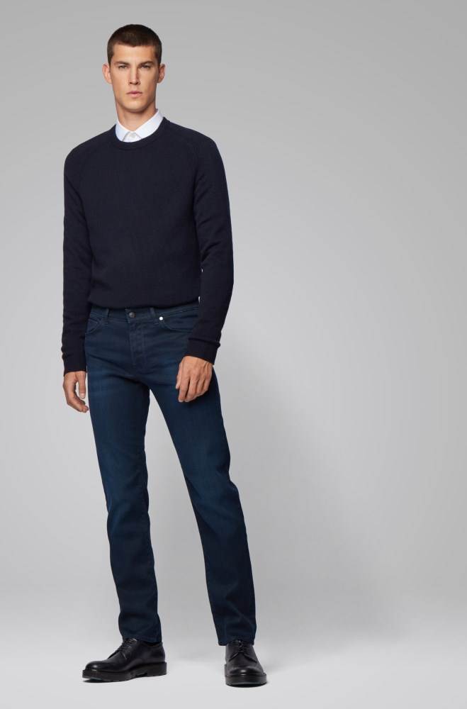 Hugo Boss Regular-fit jeans Mørke Blå | LjaXEXkI