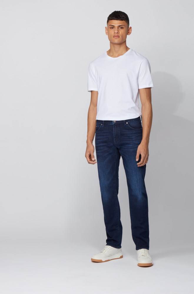 Hugo Boss Regular-fit jeans Mørke Blå | TBNwIwYd