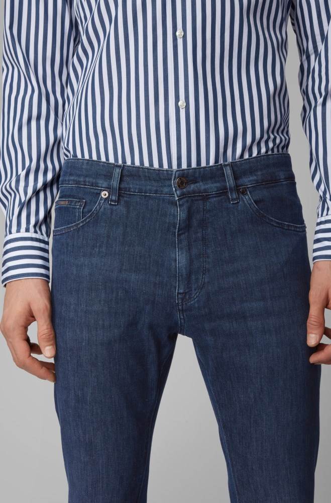 Hugo Boss Regular-fit jeans Mørke Blå | mapJTRi7