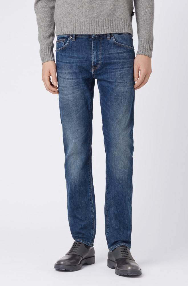 Hugo Boss Regular-fit jeans Mørke Blå | wJ1VdvAY