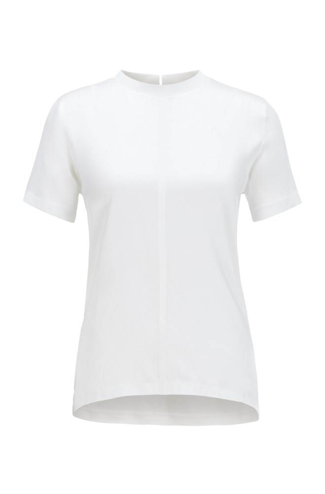 Hugo Boss Regular-fit jersey top Hvite | 2OmIExEL