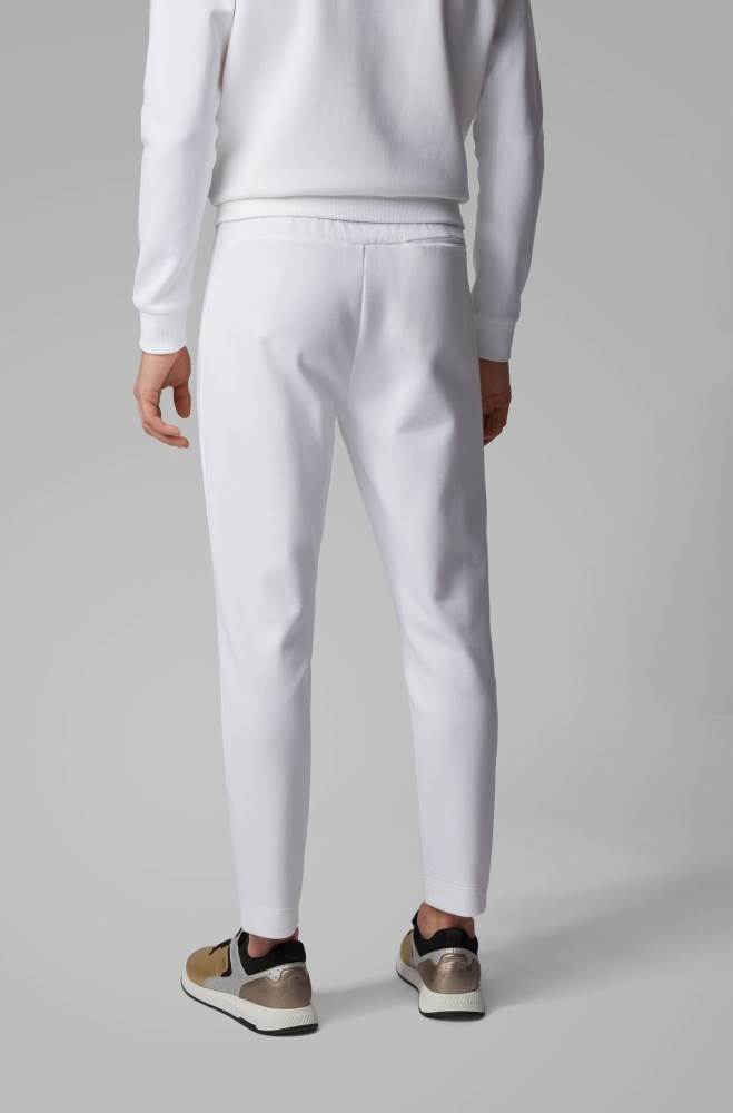 Hugo Boss Regular-fit jogging trousers Hvite | qPetw6sP