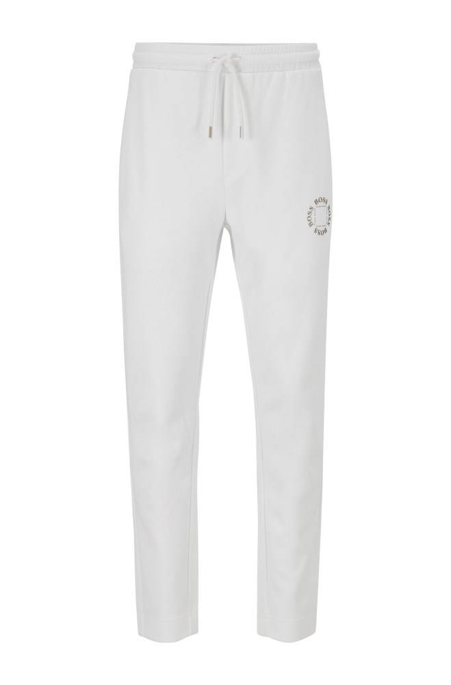 Hugo Boss Regular-fit jogging trousers Hvite | qPetw6sP