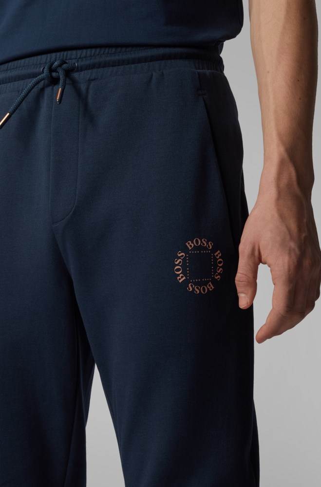 Hugo Boss Regular-fit jogging trousers Mørke Blå | YX3uTq8J