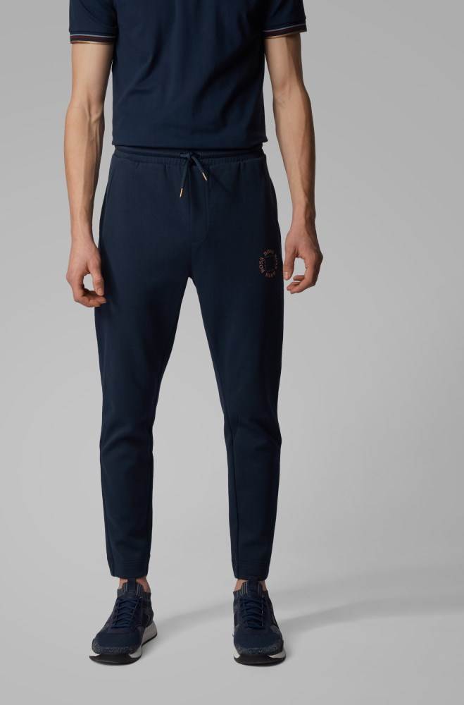 Hugo Boss Regular-fit jogging trousers Mørke Blå | YX3uTq8J