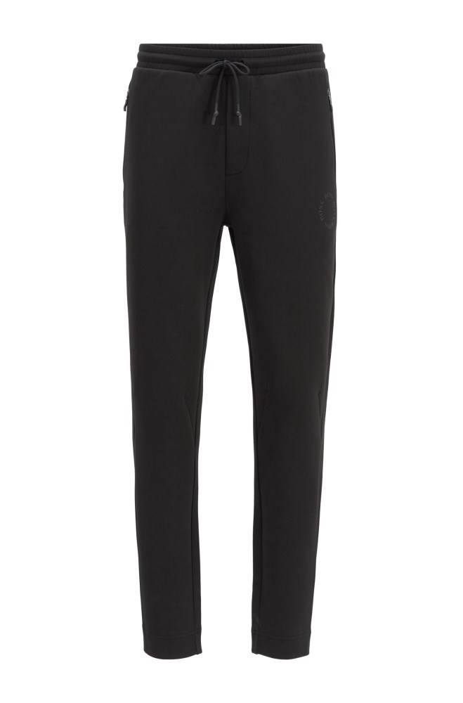 Hugo Boss Regular-fit jogging trousers Svarte | VkpT8NPe