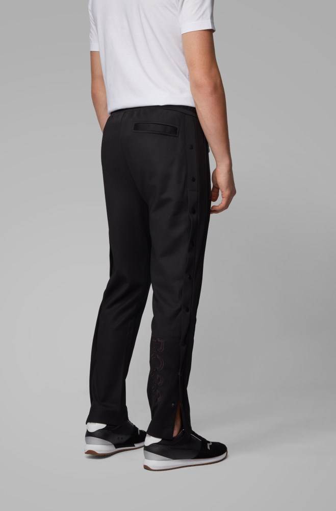 Hugo Boss Regular-fit jogging trousers Svarte | WXt43jZK