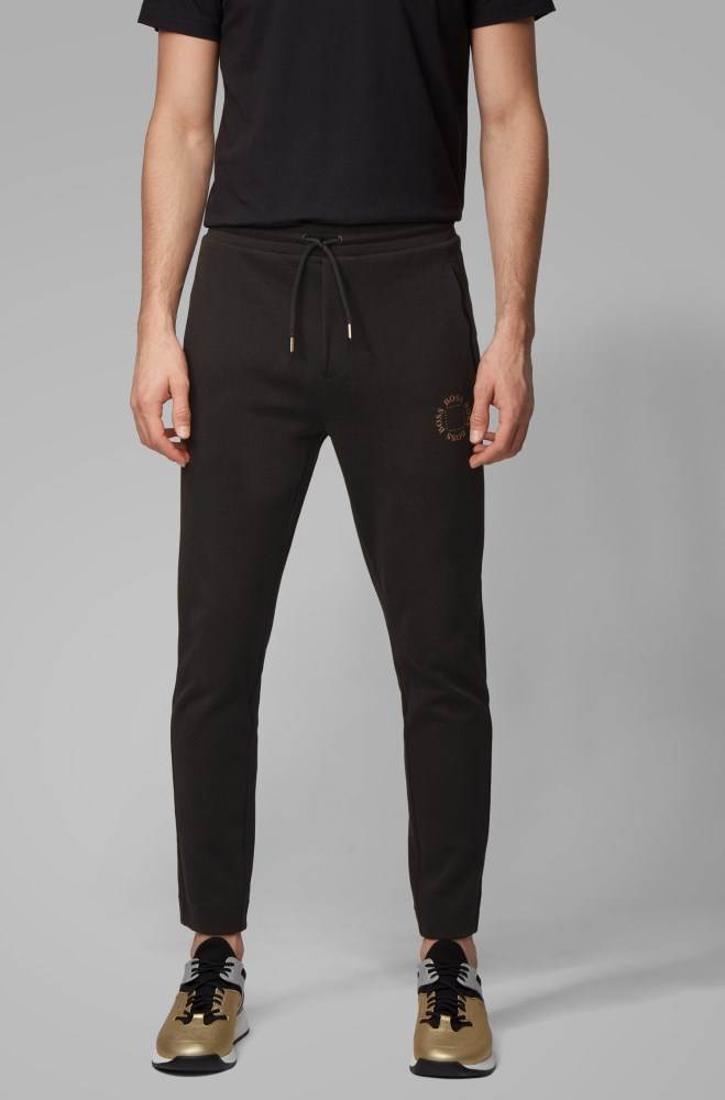 Hugo Boss Regular-fit jogging trousers Svarte | h9MLGFDz