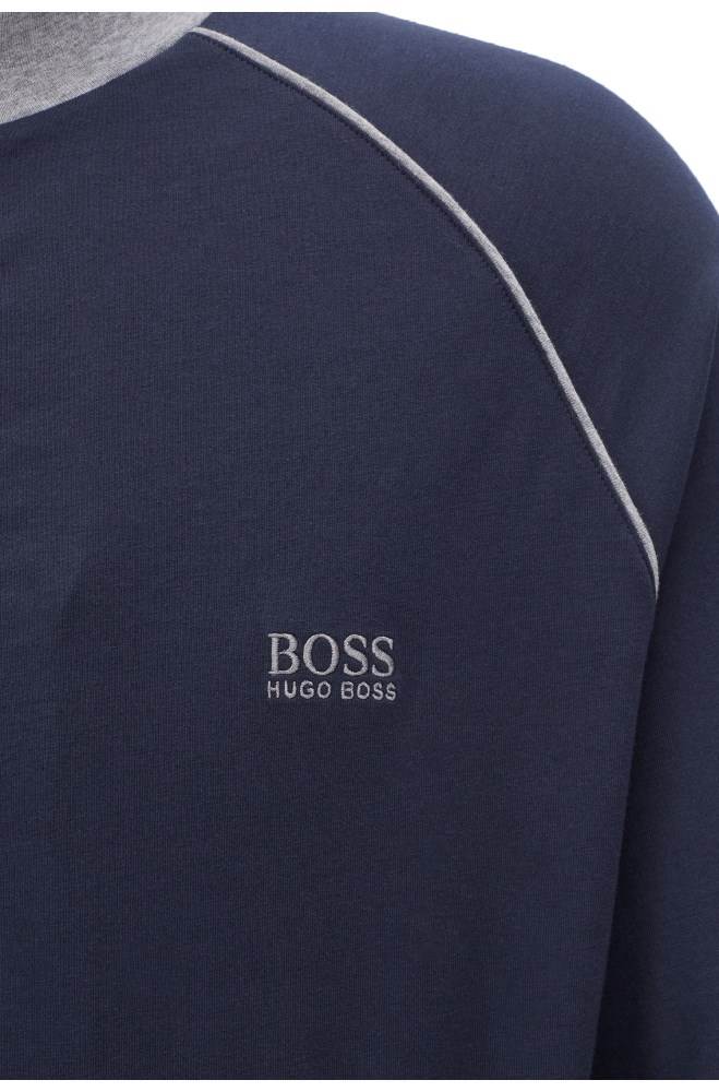 Hugo Boss Regular-fit loungewear jacket Mørke Blå | Fm9CjcLX