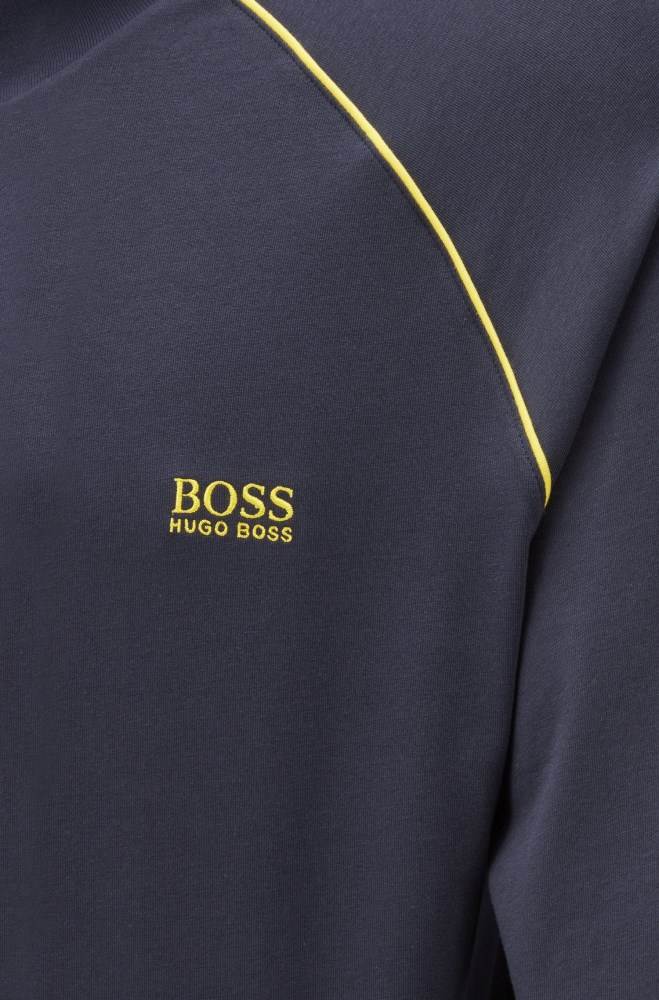 Hugo Boss Regular-fit loungewear jacket Mørke Blå | arY7rVEp