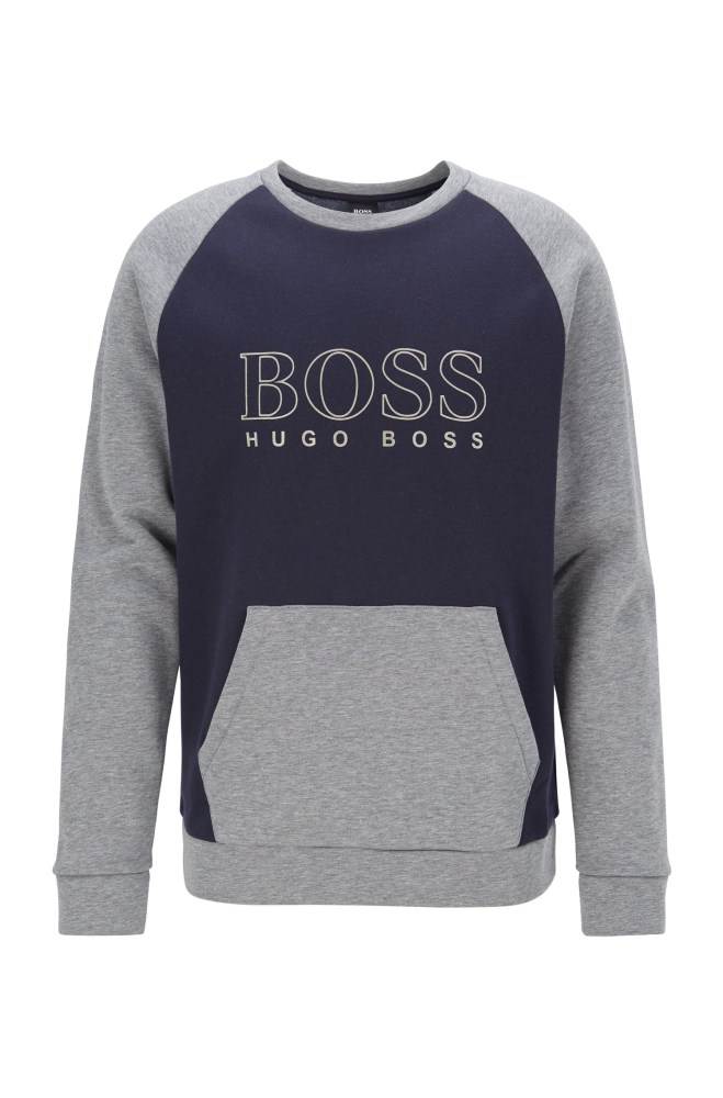 Hugo Boss Regular-fit loungewear sweatshirt Mørke Blå | 57ac6cus