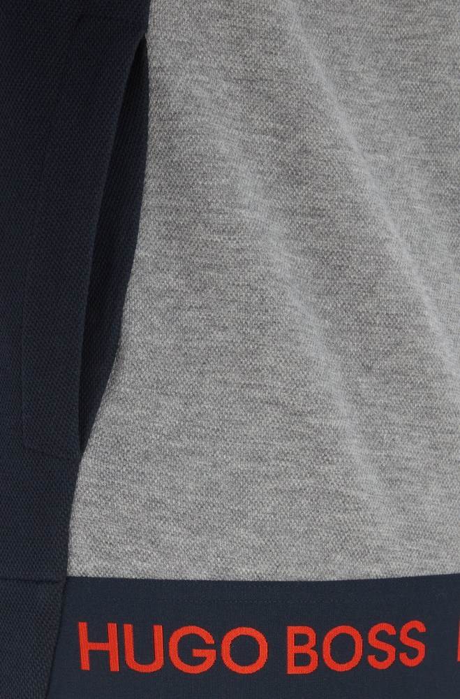 Hugo Boss Regular-fit loungewear sweatshirt Mørke Blå | iwO4DN7Q