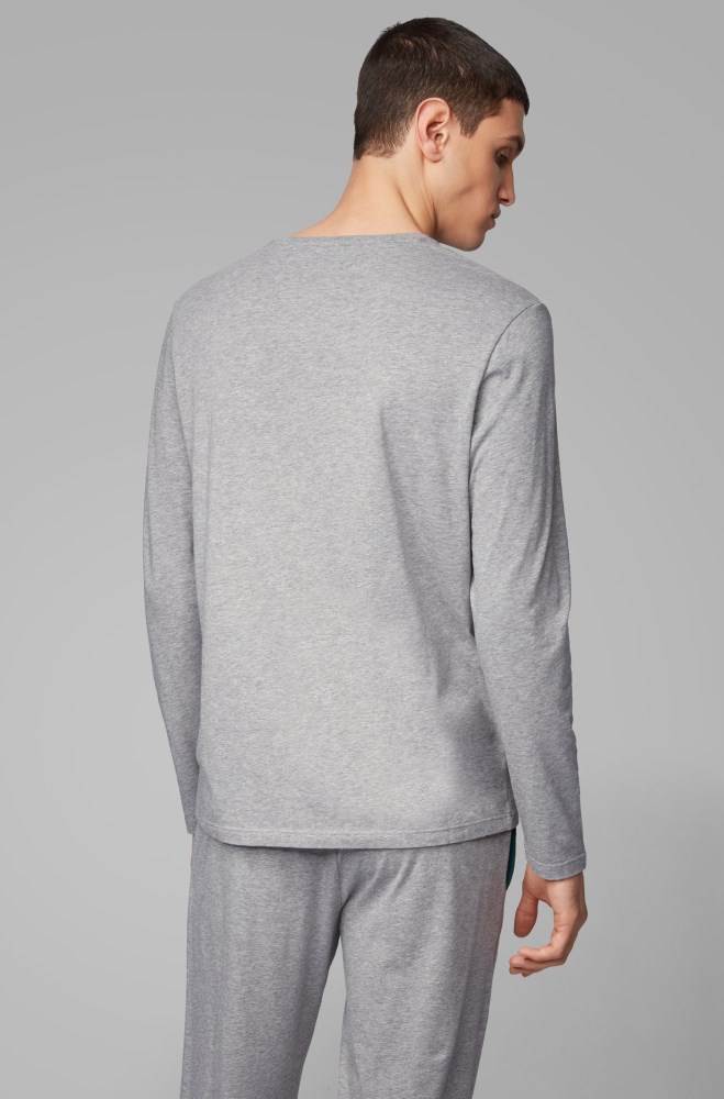 Hugo Boss Regular-fit loungewear top Grå | 2erkUgj6