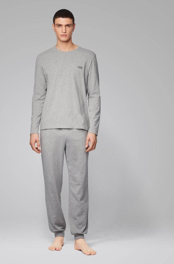 Hugo Boss Regular-fit loungewear top Grå | 2erkUgj6