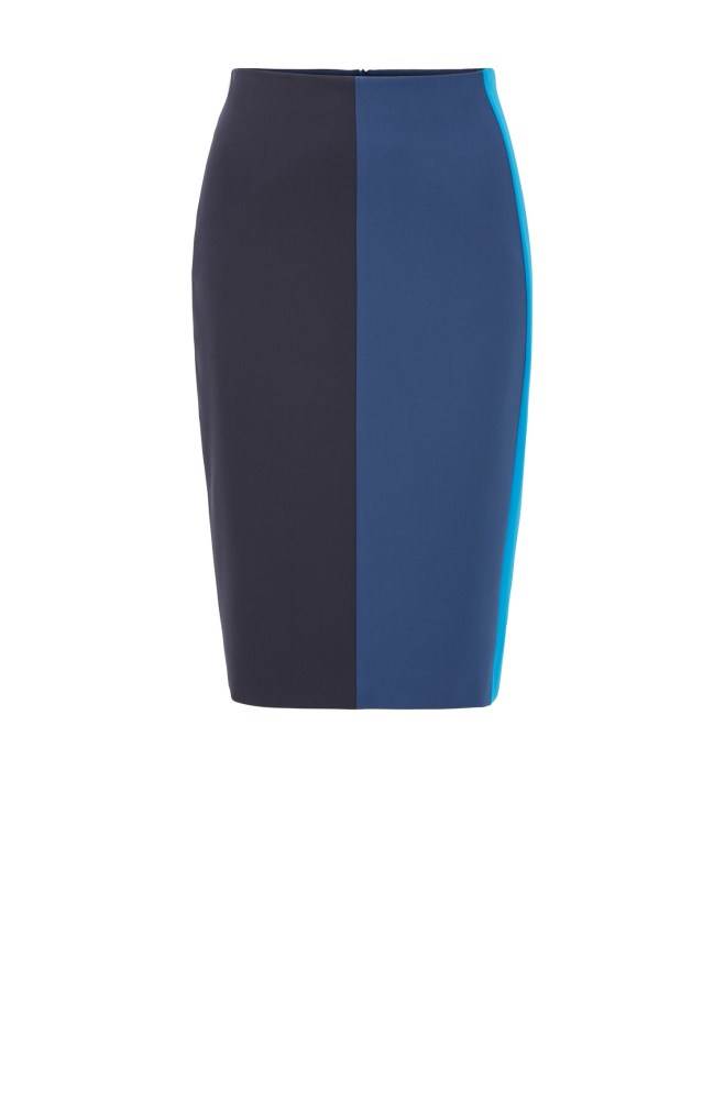 Hugo Boss Regular-fit pencil skirt Blå | jjLXiLQC