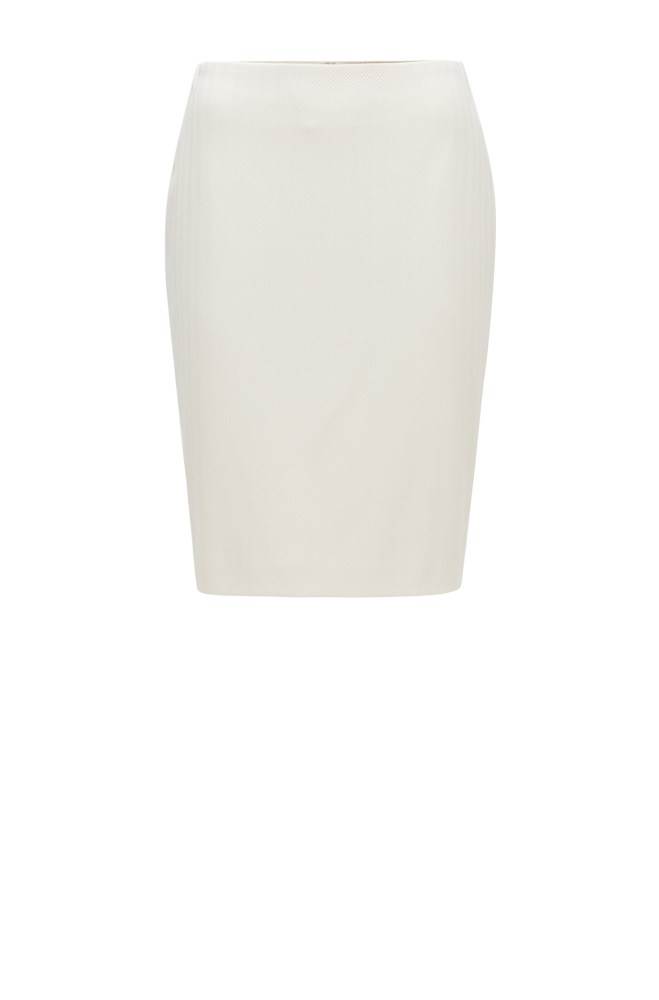 Hugo Boss Regular-fit pencil skirt Hvite | rubOQobD