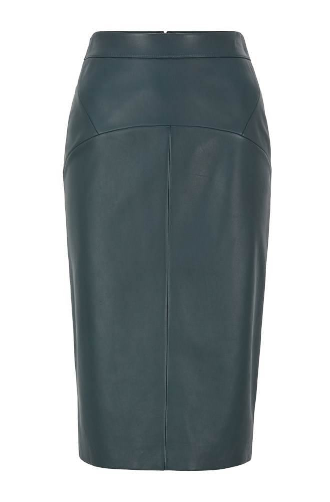 Hugo Boss Regular-fit pencil skirt Mørke Grønn | EXFcwnQZ