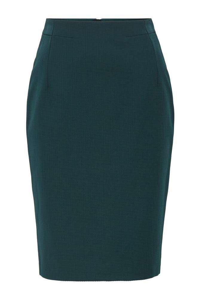 Hugo Boss Regular-fit pencil skirt Mørke Grønn | oulADTGf