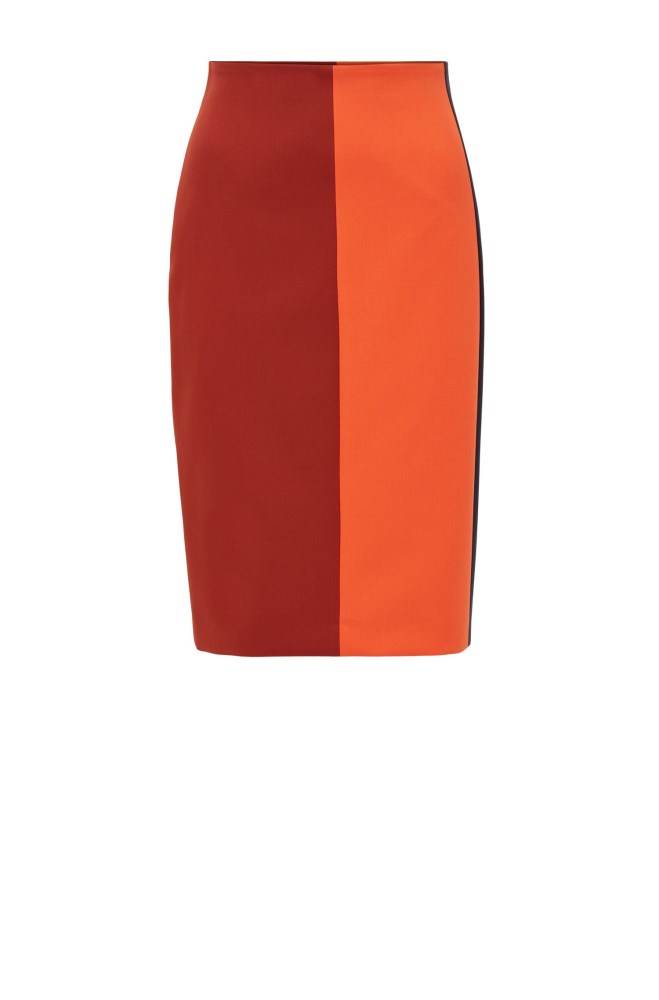 Hugo Boss Regular-fit pencil skirt Patterned | GoDY3SNC