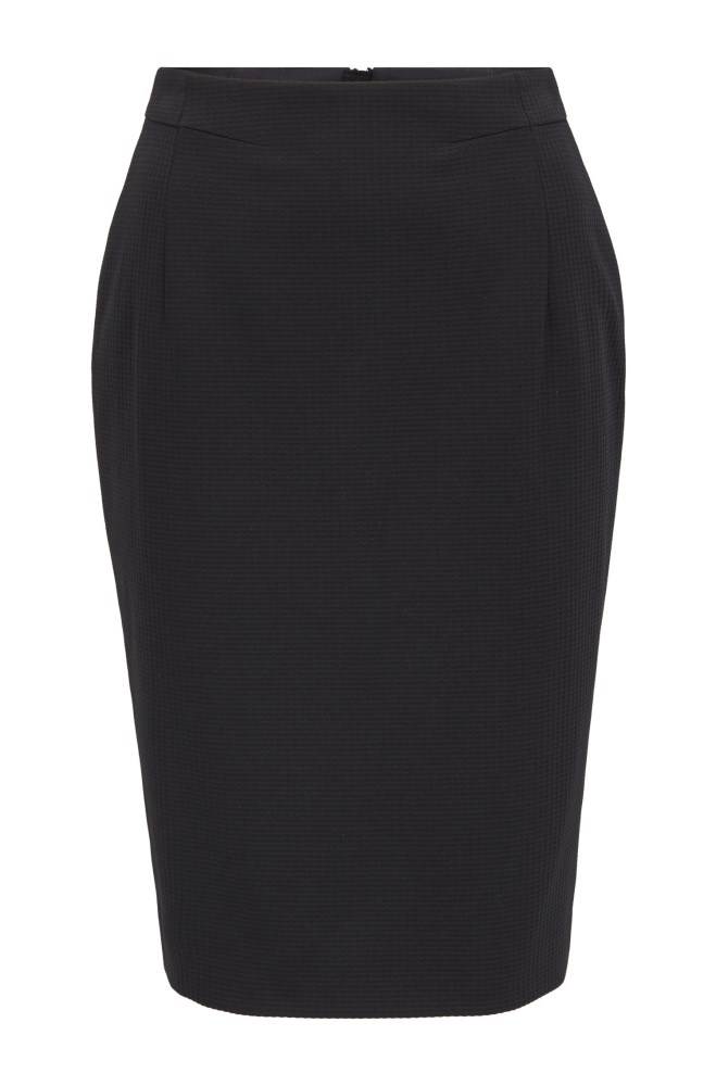 Hugo Boss Regular-fit pencil skirt Svarte | 6eVuQnfs