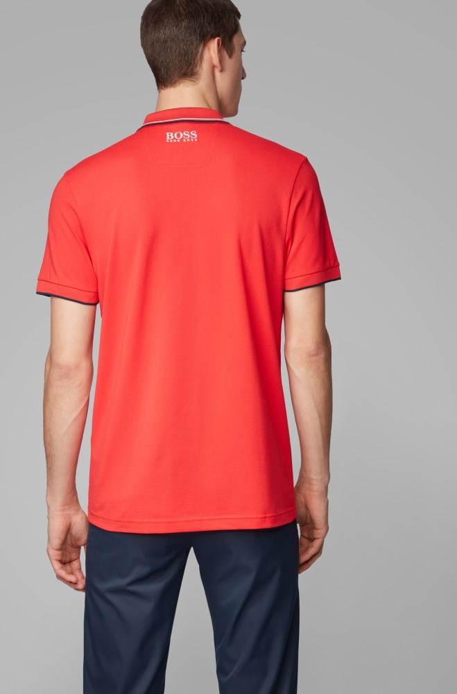 Hugo Boss Regular fit piqué polo shirt Rød | BhZWEaPm