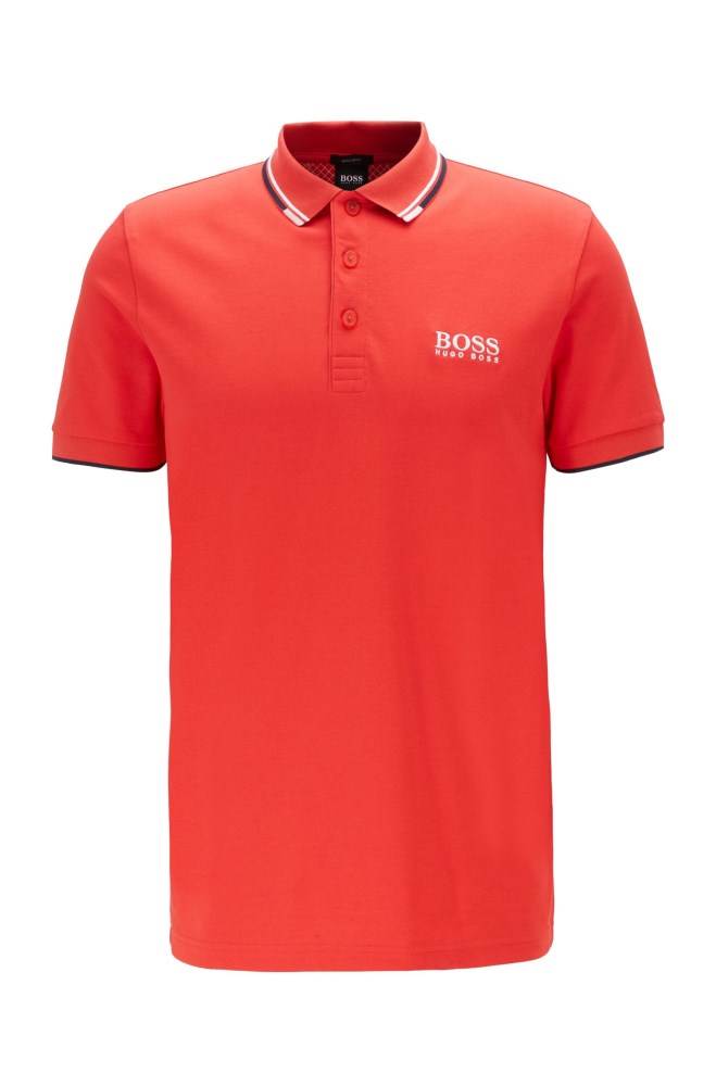 Hugo Boss Regular fit piqué polo shirt Rød | BhZWEaPm