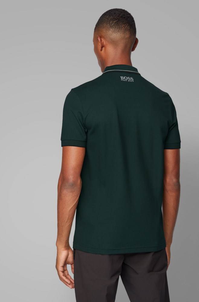 Hugo Boss Regular fit piqué polo shirt Mørke Grønn | TGmVYzV3