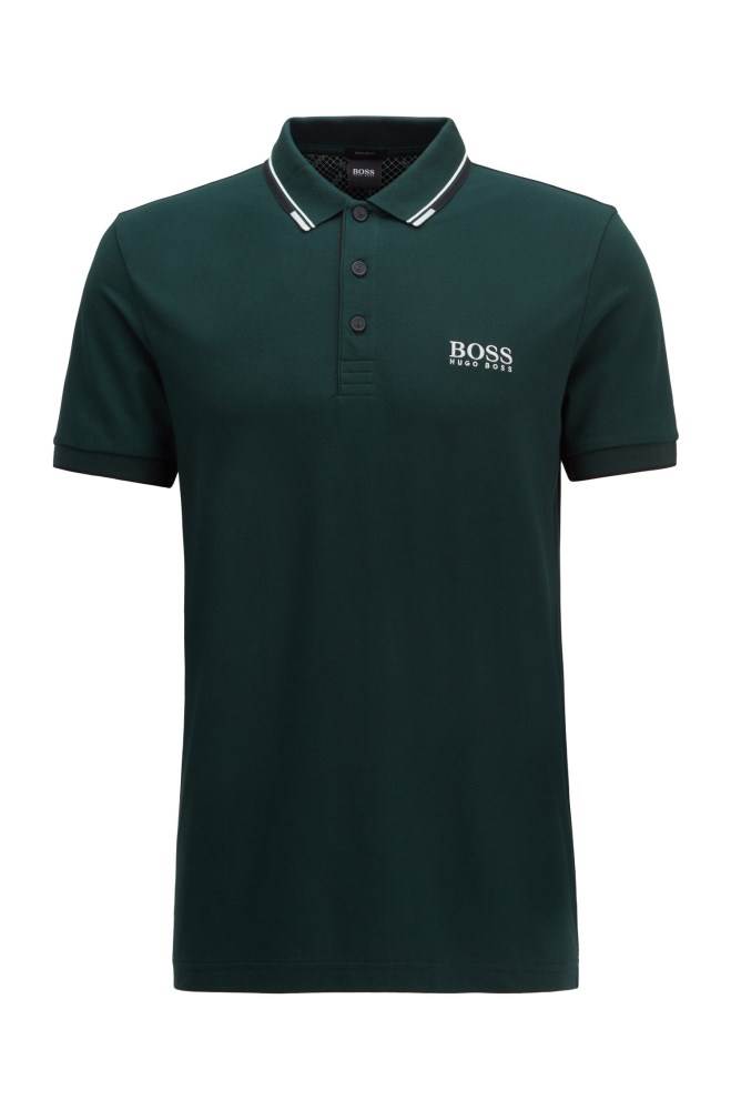 Hugo Boss Regular fit piqué polo shirt Mørke Grønn | TGmVYzV3