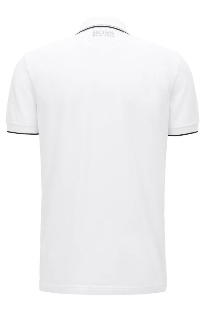 Hugo Boss Regular fit piqué polo shirt Hvite | WumD56Kj