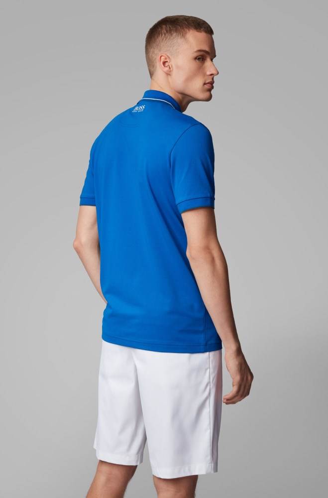 Hugo Boss Regular fit piqué polo shirt Blå | iIt1kl2z