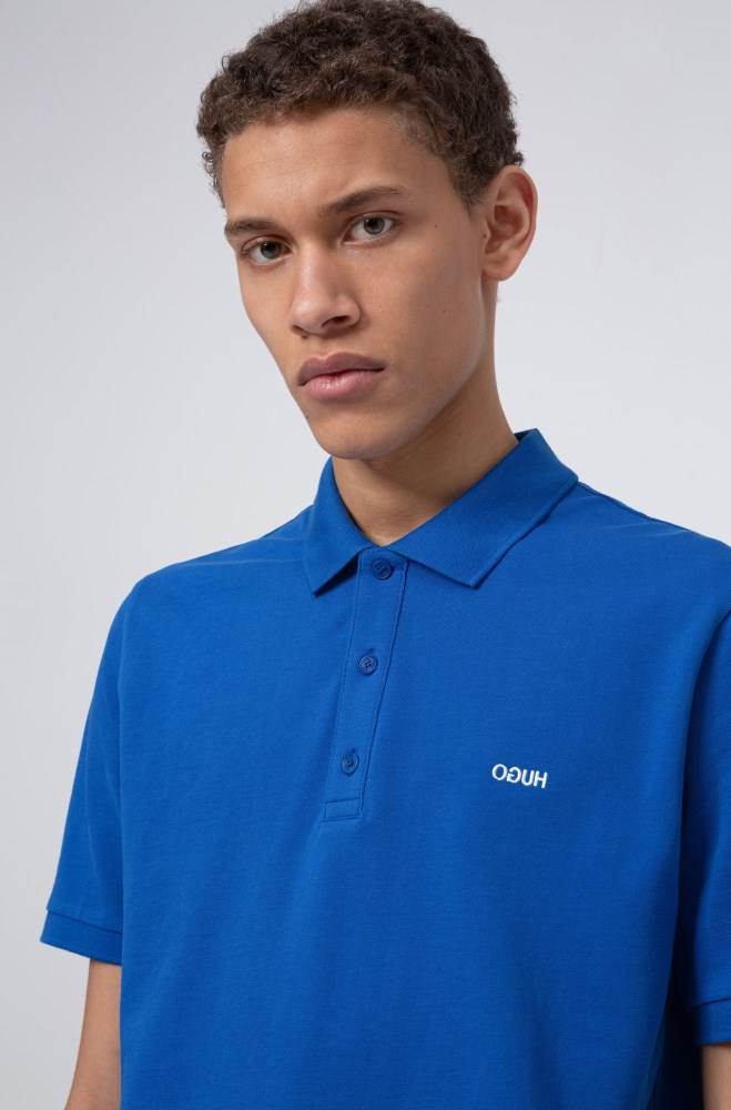 Hugo Boss Regular-fit polo shirt Blå | EouFPFhA