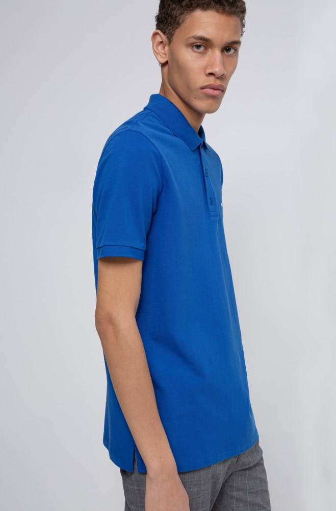 Hugo Boss Regular-fit polo shirt Blå | EouFPFhA