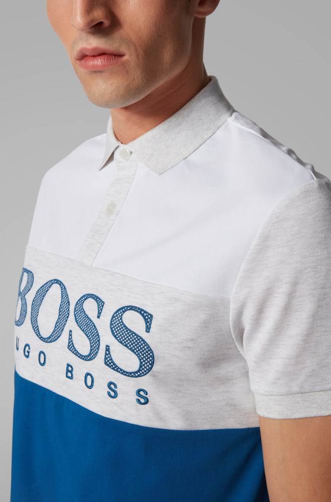 Hugo Boss Regular-fit polo shirt Blå | IYZCJtgC