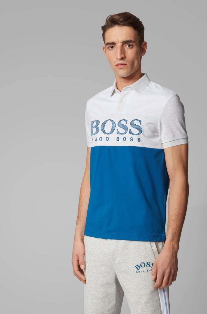 Hugo Boss Regular-fit polo shirt Blå | IYZCJtgC