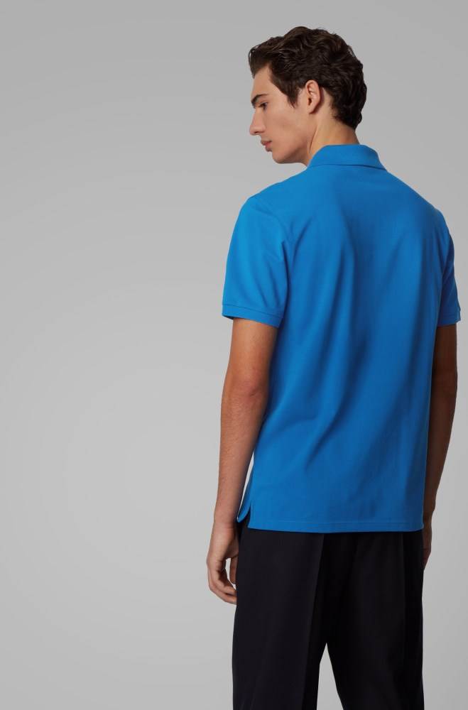 Hugo Boss Regular-fit polo shirt Blå | QFIP5RMC