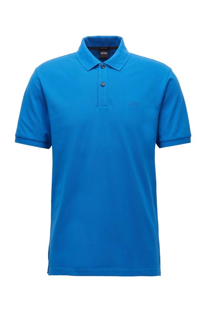 Hugo Boss Regular-fit polo shirt Blå | QFIP5RMC