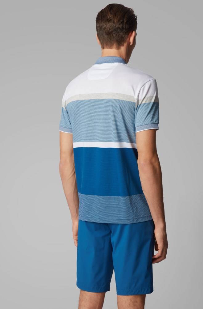 Hugo Boss Regular-fit polo shirt Blå | WEUBahdF