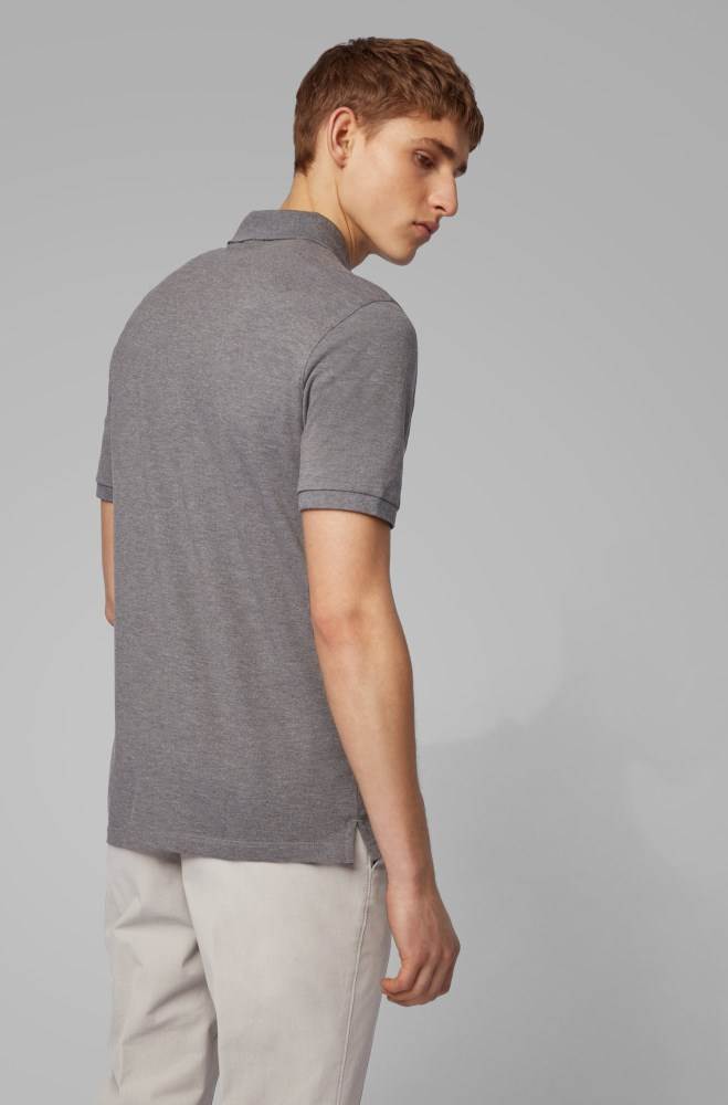 Hugo Boss Regular-fit polo shirt Grå | EVDiUwpN