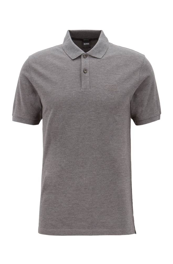 Hugo Boss Regular-fit polo shirt Grå | EVDiUwpN