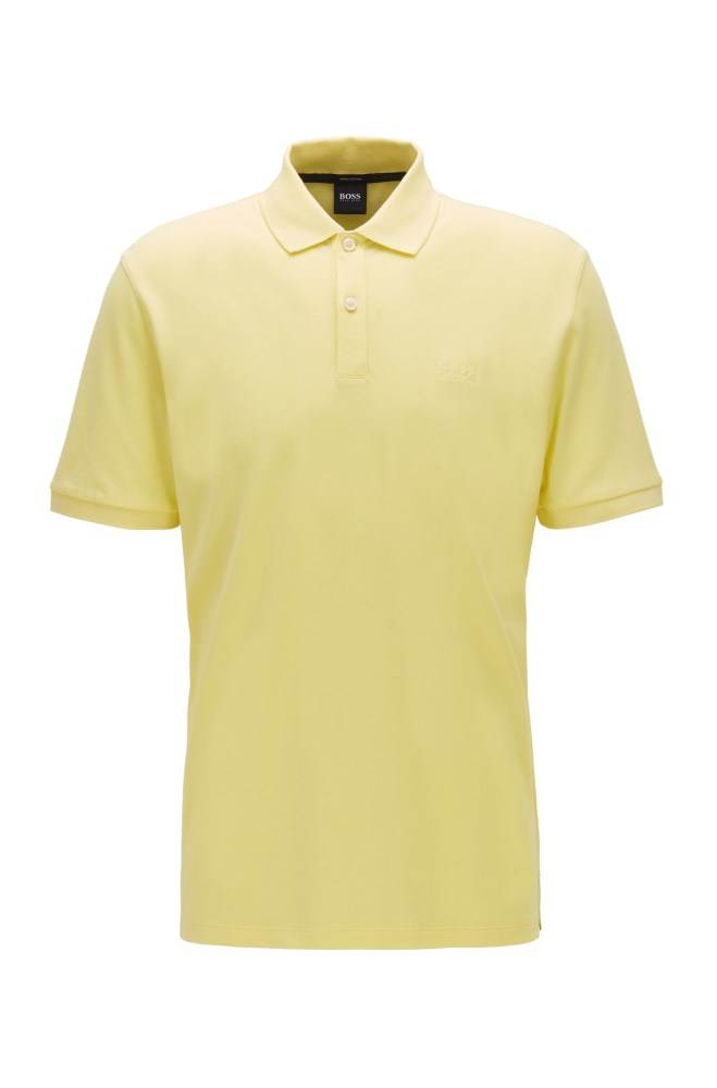 Hugo Boss Regular-fit polo shirt Gul | 8Y4lhOg0