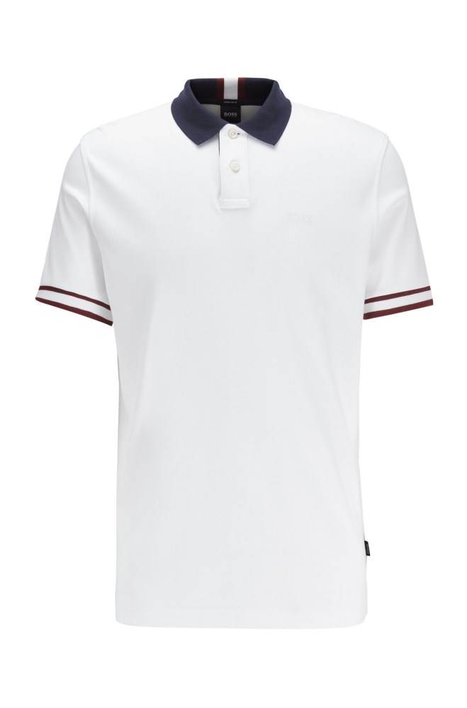 Hugo Boss Regular-fit polo shirt Hvite | 3V2dTWLN