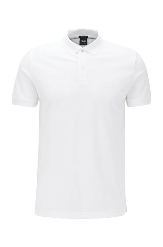 Hugo Boss Regular-fit polo shirt Hvite | tQ23j8AI