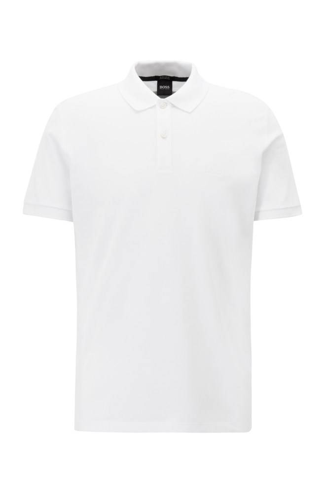 Hugo Boss Regular-fit polo shirt Hvite | vXfmdnXi