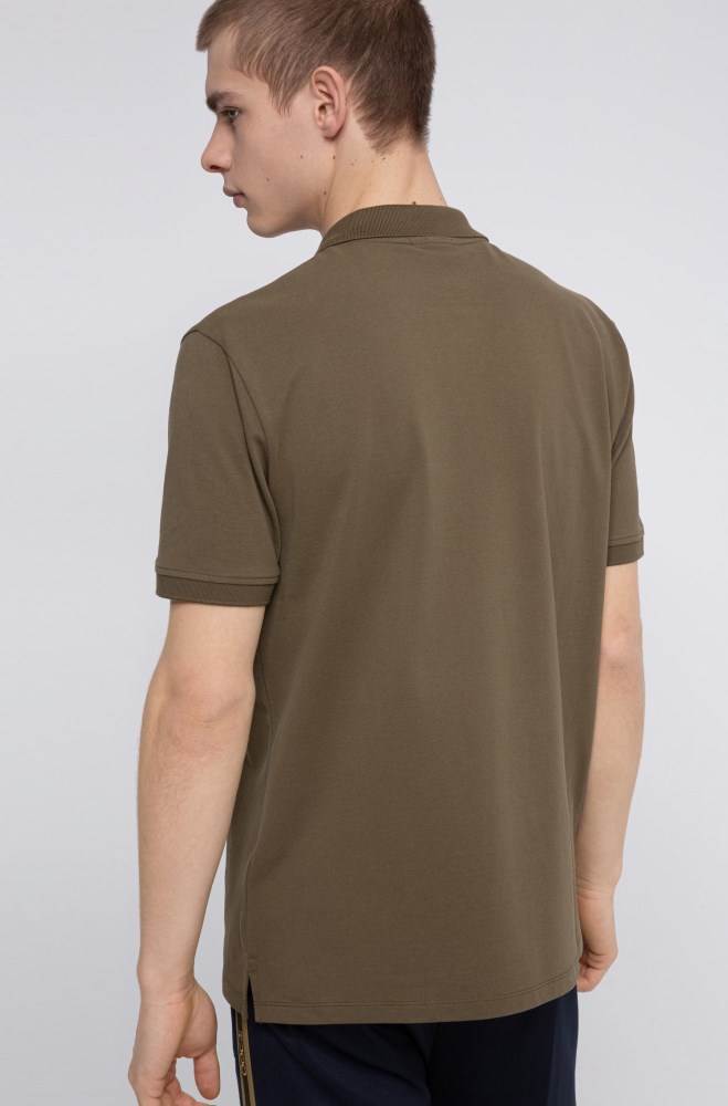 Hugo Boss Regular-fit polo shirt Khaki | dbNB96uq