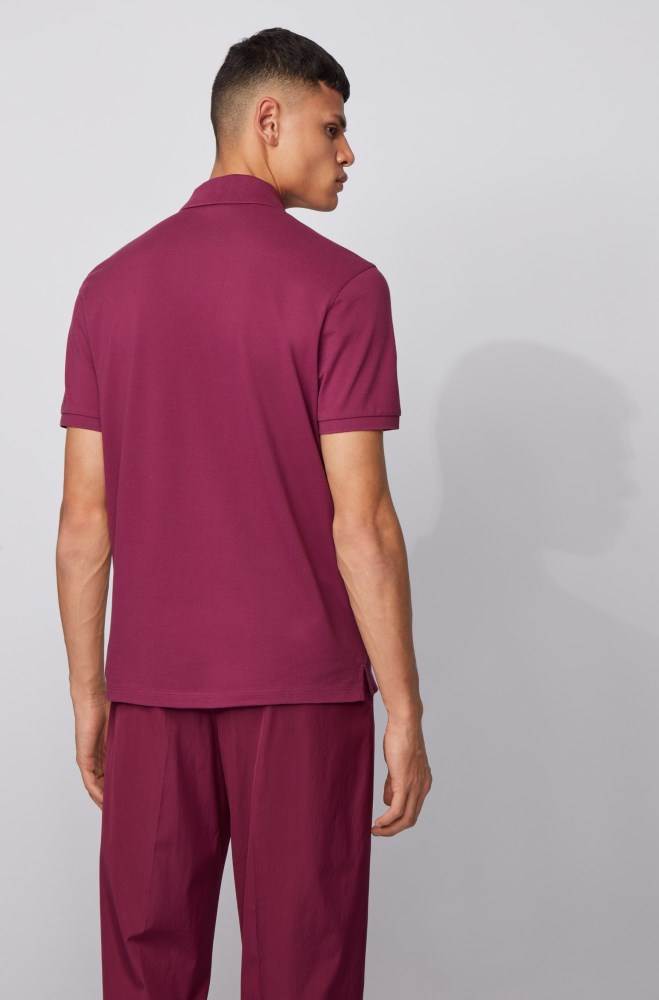 Hugo Boss Regular-fit polo shirt Lilla | mGZEfHAr